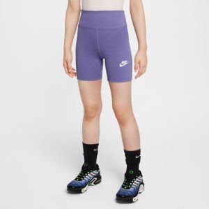 Nike Classic bikershorts met hoge taille voor meisjes (13 cm) - Paars