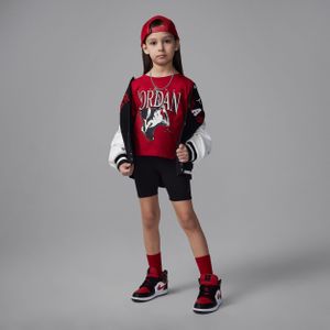 Jordan 1984 tweedelige retroset met bikeshorts voor kleuters - Zwart