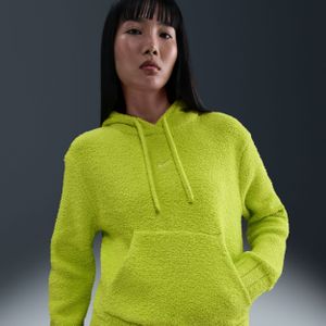Nike Phoenix Cozy Bouclé ruimvallende knit hoodie voor dames - Groen