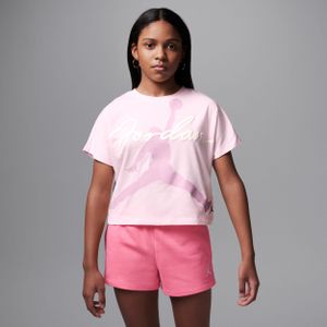 Jordan 'Hidden In Plain Sight' top met korte mouwen voor kids - Roze
