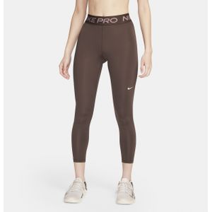 Nike Pro 365 7/8-legging met halfhoge taille voor dames - Bruin
