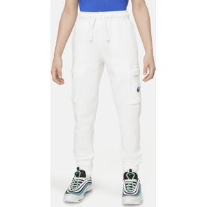 Nike Sportswear cargobroek van fleece met graphic voor jongens - Wit