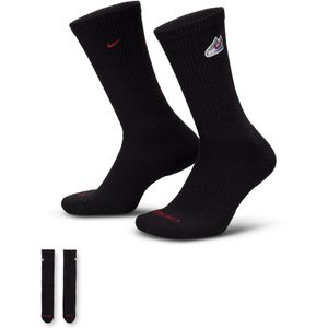 Nike Everyday Cushioned crew-sokken (1 paar) - Zwart