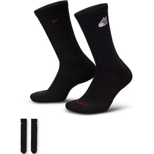 Nike Everyday Cushioned crew-sokken (1 paar) - Zwart