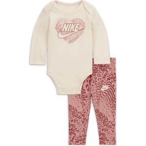Nike Animal Print tweedelige babyset met rompertje en legging - Roze