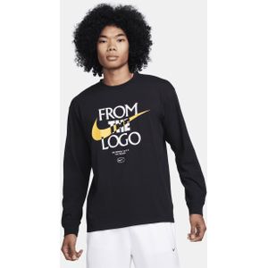 Nike Max90 basketbalshirt met lange mouwen voor heren - Zwart