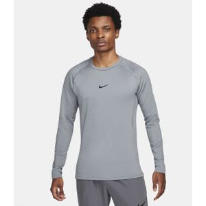 Nike Pro Warm Herentop met lange mouwen - Grijs