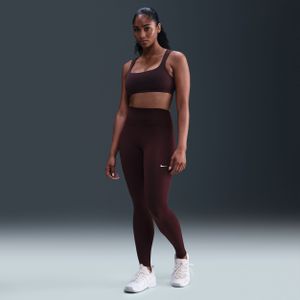 Nike One Seamless Front lange legging met hoge taille voor dames - Rood