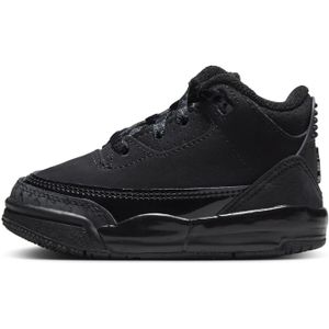 Jordan 3 Retro 'Black Cat' schoenen voor baby's/peuters - Zwart