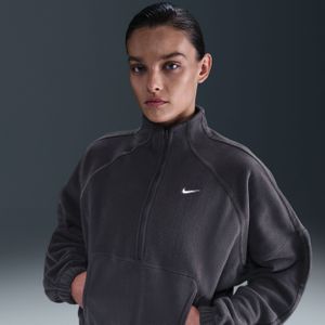 Nike One Therma-FIT top met halflange rits voor dames - Grijs