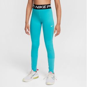 Nike - Pro Dri-FIT - Sportbroek - Blauw - Elastisch Materiaal