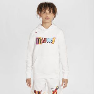 Miami Heat City Edition Nike NBA-fleecehoodie voor kids - Wit