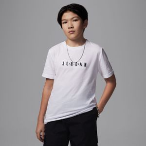 Jordan T-shirt met geborduurd logo voor kids - Wit