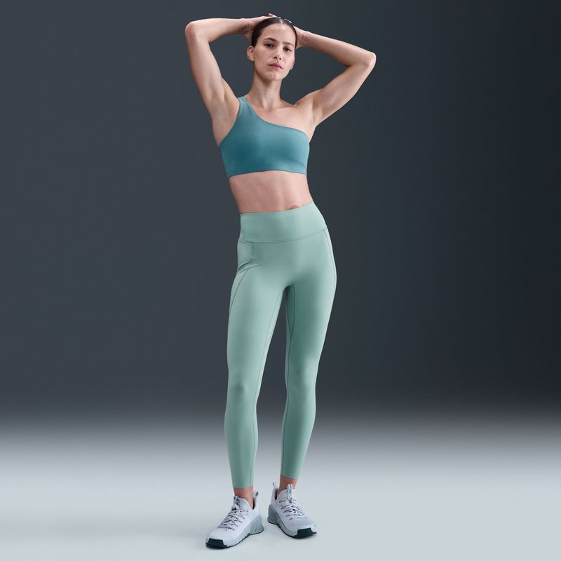 Nike - Universa - Legging - Grijs - 7/8 met Hoge Taille en Zonder Naad aan de Voorkant