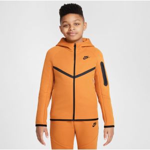 Nike Tech Fleece Hoodie met rits voor kids - Oranje