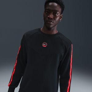 Nike City Side Sweatshirt van fleece met ronde hals voor heren - Zwart