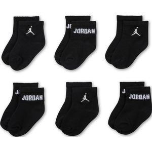 Jordan Everyday Essentials enkelsokken voor baby's/peuters (6 paar) - Zwart