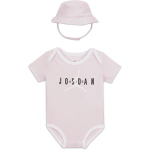 Jordan Jumpman Bucket Hat and Bodysuit Set Rompertjesset voor baby's (0-6 maanden) - Roze
