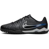 Nike Jr. Tiempo Legend 10 Academy low-top voetbalschoenen voor kleuters/kids (turf) - Zwart