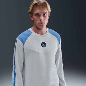 Nike City Side Sweatshirt van fleece met ronde hals voor heren - Grijs