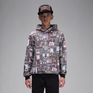 Jordan - Brooklyn - Hoodie - Zwart - Fleece met Print voor Kids