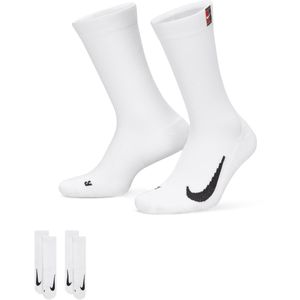 NikeCourt Multiplier Cushioned Crew tennissokken (2 paar) - Wit