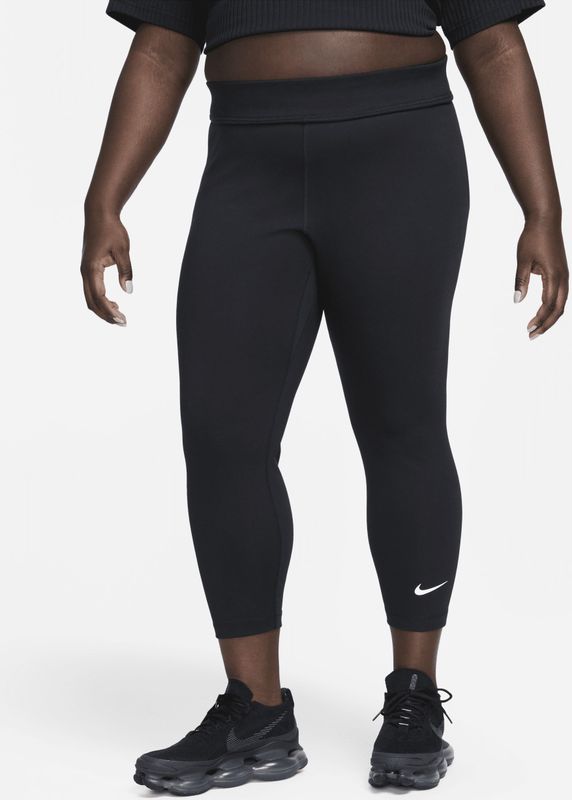 Nike Classic 7/8-legging met hoge taille voor dames (Plus Size) - Zwart