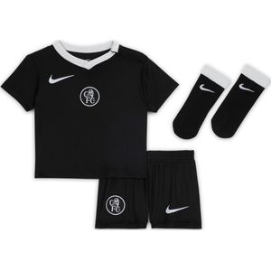 Chelsea FC 2025/26 Stadium Derde Nike Total 90 driedelig replicavoetbaltenue voor baby's/peuters - Zwart