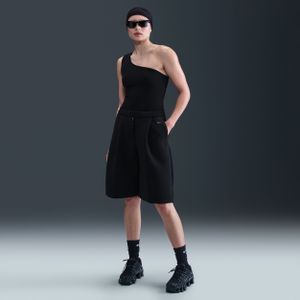 Nike Modern Fleece ruimvallende damesshorts met halfhoge taille - Zwart