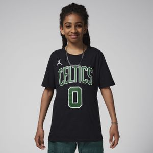 Jayson Tatum Boston Celtics Statement Edition Jordan NBA-shirt voor kids - Zwart