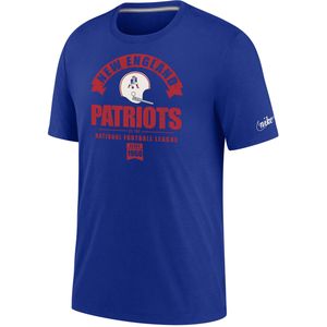 Nike Historic (NFL Patriots) Tri-blend T-shirt voor heren - Blauw