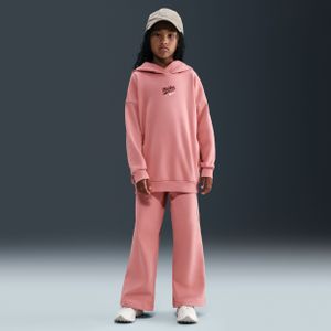 Nike Club Fleece broek met wijde pijpen voor kids - Roze