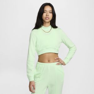 Nike Sportswear Chill Terry korte damestop met ronde hals van sweatstof - Groen