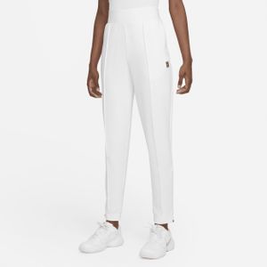 NikeCourt Dri-FIT Knit tennisbroek voor dames - Wit