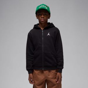 Jordan Brooklyn Fleece hoodie met volledige rits voor kids - Zwart