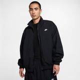 Nike Club oversized geweven trainingsjack voor heren - Zwart