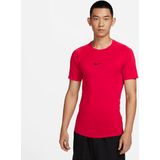 Nike Pro Dri-FIT - Strakke Fitnesstop - Blauw - Korte Mouwen