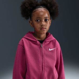 Nike Dri-FIT Essentials Pro hoodie met rits over de hele lengte voor kleuters - Roze