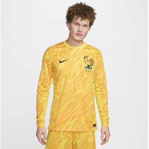FFF (vrouwenelftal) 2024/25 Stadium Goalkeeper Nike Dri-FIT replicavoetbalshirt voor heren - Geel