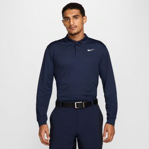 Nike Dri-FIT Victory Golfpolo met lange mouwen voor heren - Blauw