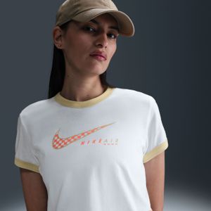 Nike Club T-shirt met korte mouwen voor dames - Wit