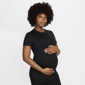 Nike (M) One Dri-FIT Slim-Fit top met korte mouwen voor dames (zwangerschapskleding) - Zwart