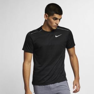 Nike Dri-FIT Miler Hardlooptop met korte mouwen voor heren - Zwart