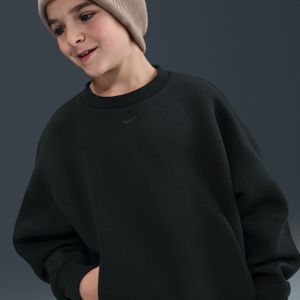 Nike Sportswear Tech Fleece oversized sweatshirt met ronde hals voor jongens - Zwart
