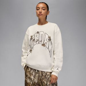 Jordan Brooklyn Fleece Realtree sweatshirt met ronde hals voor dames - Wit