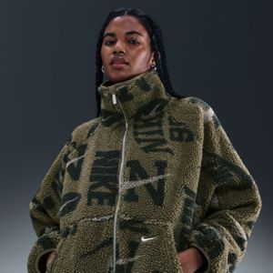 Nike hoogpolig fleecejack voor dames - Groen