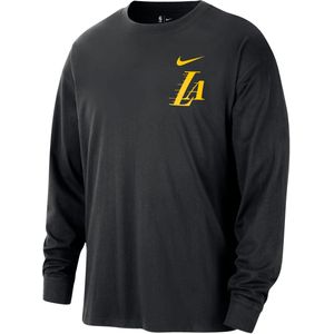 LA Lakers Essential City Edition Nike NBA T-shirt met lange mouwen voor heren - Zwart