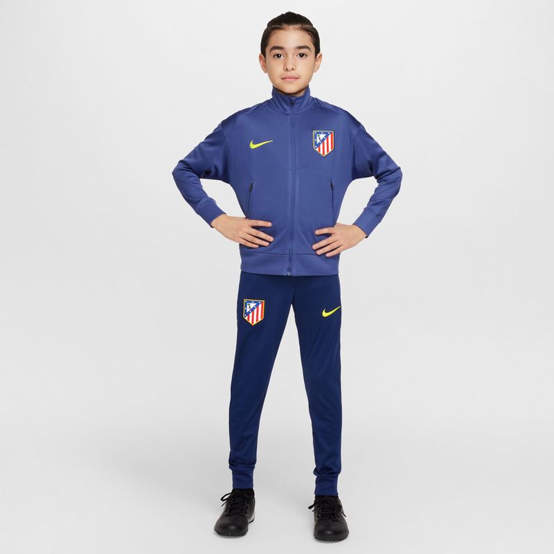 Nike Atletico Madrid Strike - Trainingspak - Donkerpaars Donkerblauw Geel - Full-Zip 2025-2026 Kids