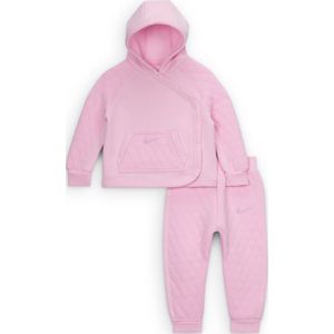 Nike Ready, Set. Tweedelige joggerset met capuchon voor baby's (12-24 maanden) - Roze
