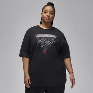 Jordan Flight Heritage T-shirt met graphic voor dames (Plus Size) - Zwart